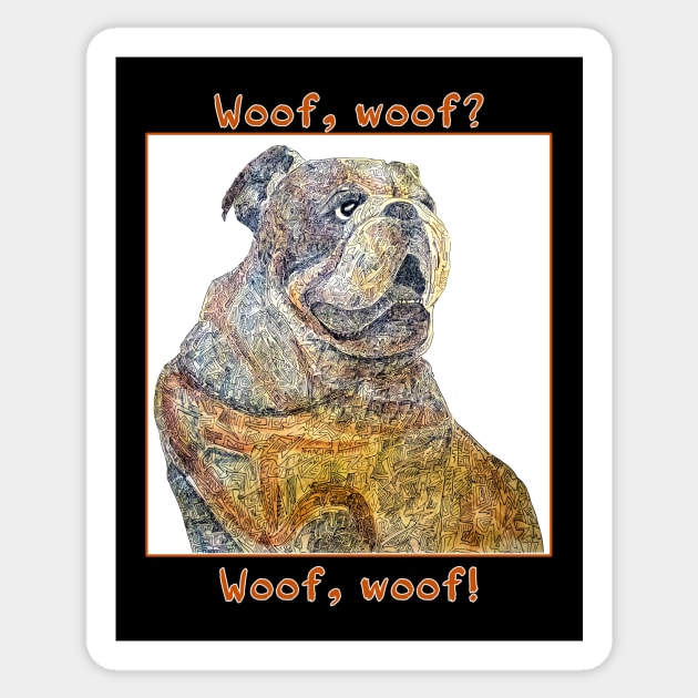 English bulldog Sticker by VicaVeresk